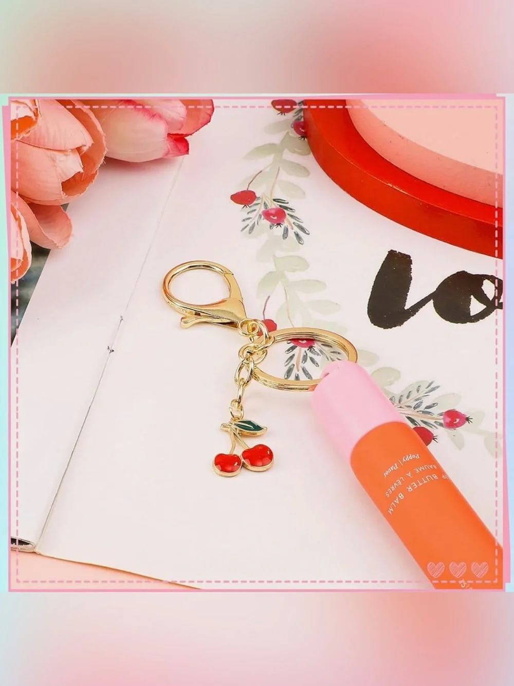 Lipgloss Keychain Purse Charm NWT (Choose One)